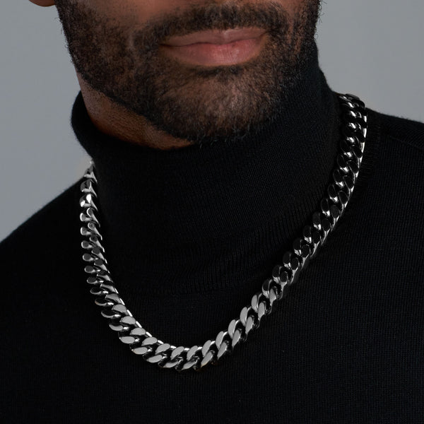 CUBAN LINK CHAIN (SILVER) - 16MM