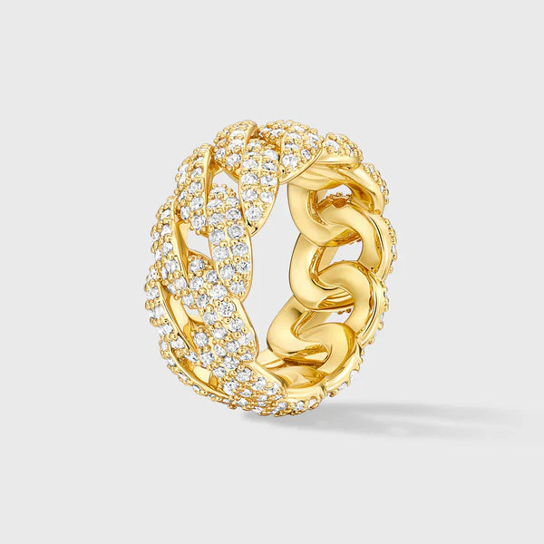ICED CUBAN RING (GOLD)