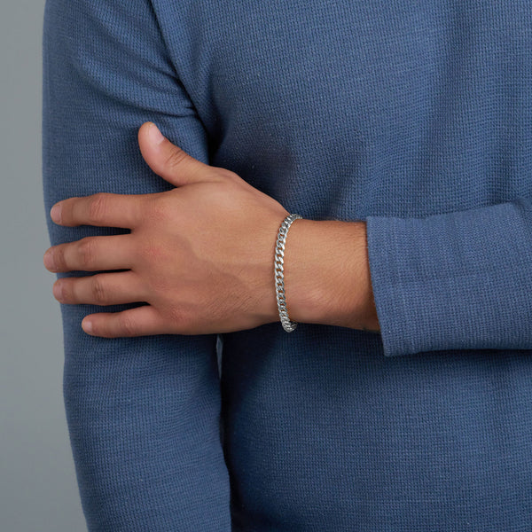 CUBAN LINK BRACELET (SILVER) - 5MM