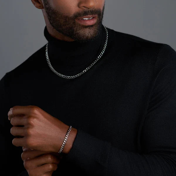 CUBAN LINK CHAIN (SILVER) - 5MM