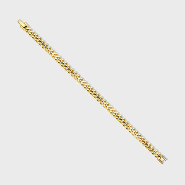 WOMEN'S CUBAN LINK BRACELET (GOLD) - 5MM