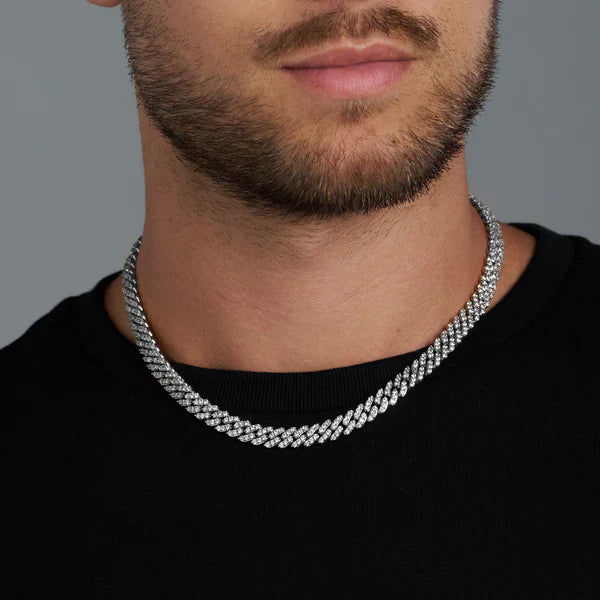 ICED CUBAN CHAIN (SILVER) - 8MM