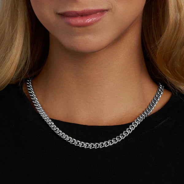 WOMEN'S CUBAN CHAIN (SILVER) - 5MM