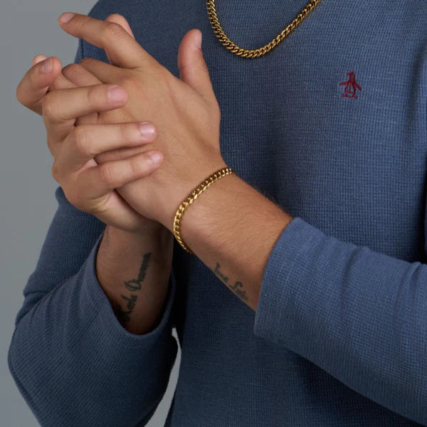 CUBAN LINK BRACELET (GOLD) - 5MM