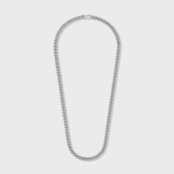 WOMEN'S CUBAN CHAIN (SILVER) - 5MM