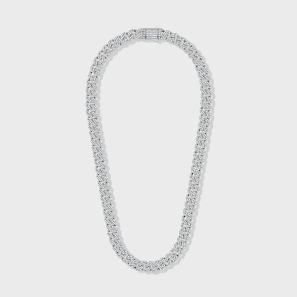 ICED CUBAN CHAIN (SILVER) - 12MM