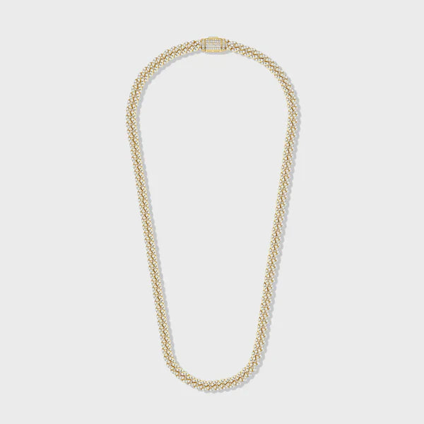 WOMEN'S ICED CUBAN CHAIN (GOLD) - 8MM