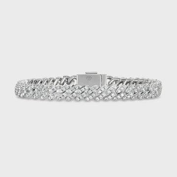 ICED CUBAN BRACELET (SILVER) - 8MM