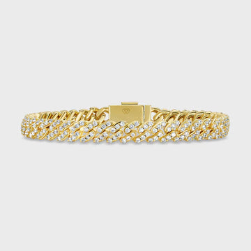 ICED CUBAN BRACELET (GOLD) - 8MM
