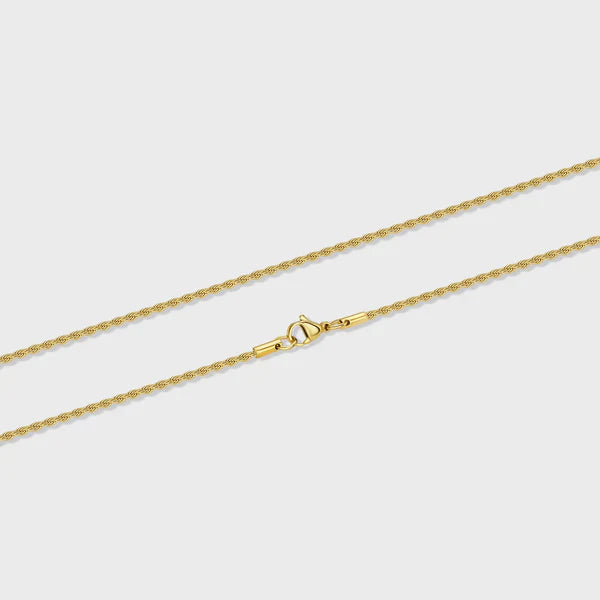 WOMEN'S ROPE CHAIN (GOLD) - 2MM