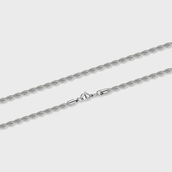 WOMEN'S ROPE CHAIN (SILVER) - 4MM