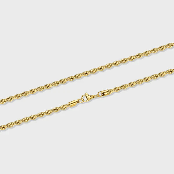 WOMEN'S ROPE CHAIN (GOLD) - 4MM