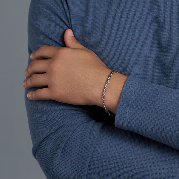 ROPE BRACELET (SILVER) - 4MM