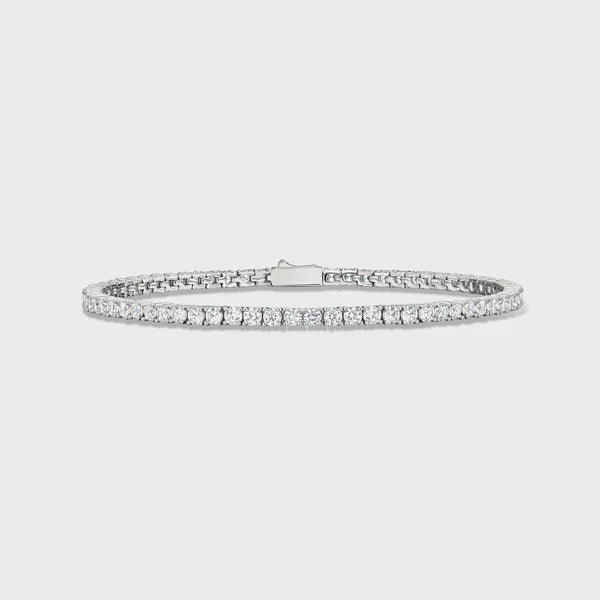 WOMEN'S TENNIS BRACELET (SILVER) - 3MM