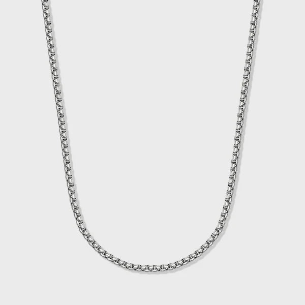 ROUND BOX CHAIN (SILVER) - 3MM