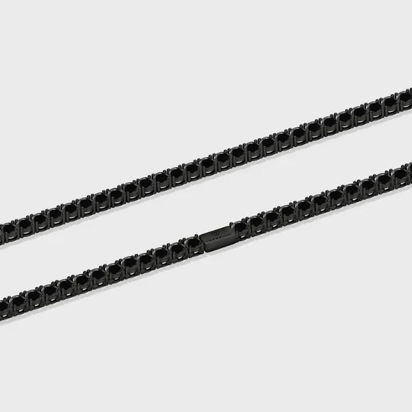 TENNIS CHAIN (BLACK) - 4MM