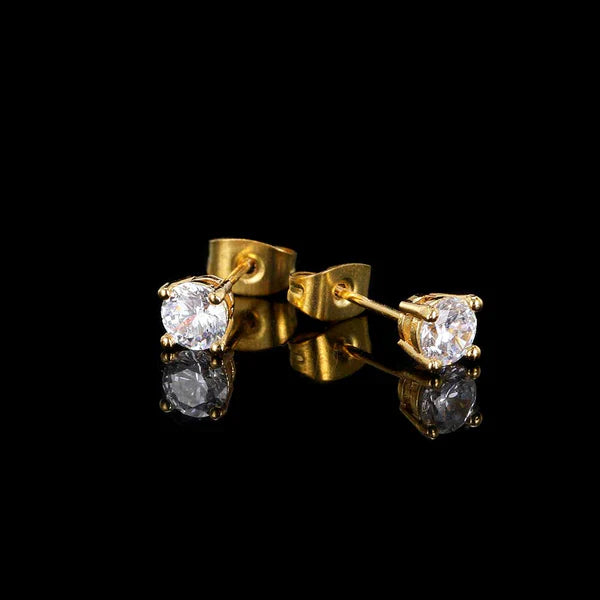 WOMEN CLASSIC STUD EARRINGS (GOLD)