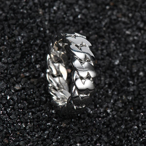 WOMEN CUBAN RING (SILVER)