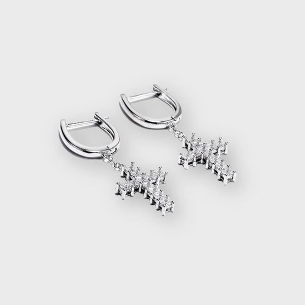 CROSS EARRINGS (SILVER)