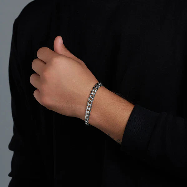 CUBAN LINK BRACELET (SILVER) - 10MM