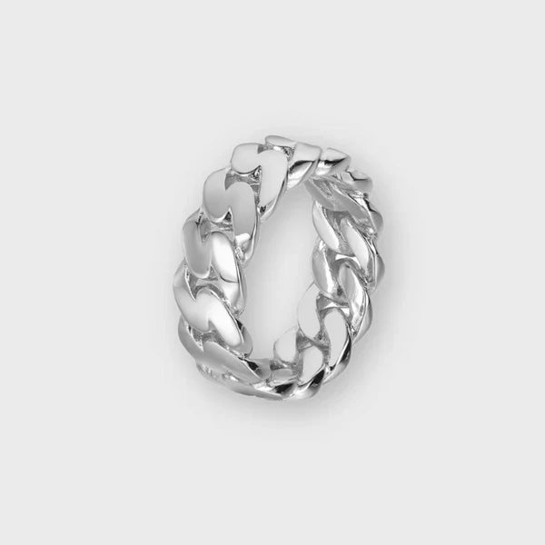 WOMEN CUBAN RING (SILVER)