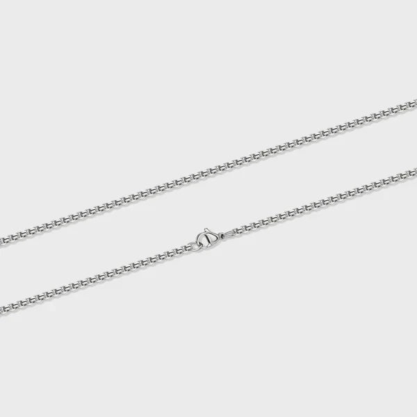 ROUND BOX CHAIN (SILVER) - 3MM