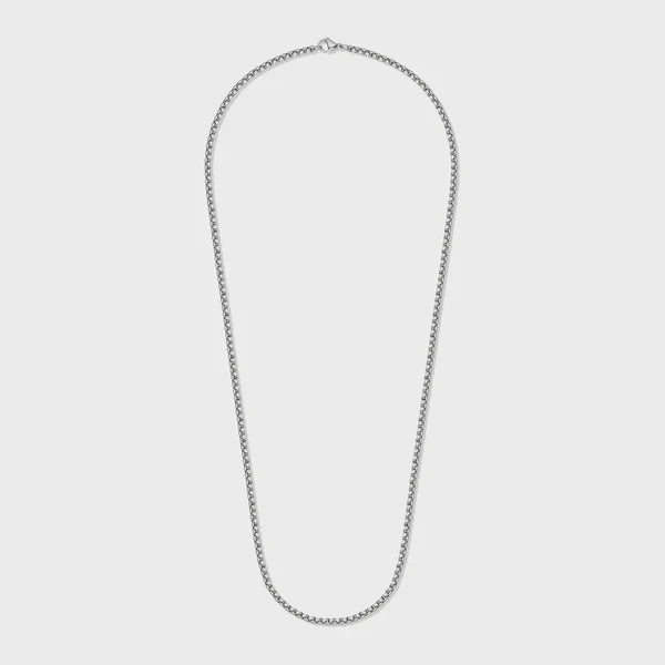 ROUND BOX CHAIN (SILVER) - 3MM