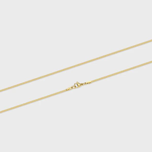 WOMEN'S FLAT SNAKE CHAIN (GOLD) - 2MM