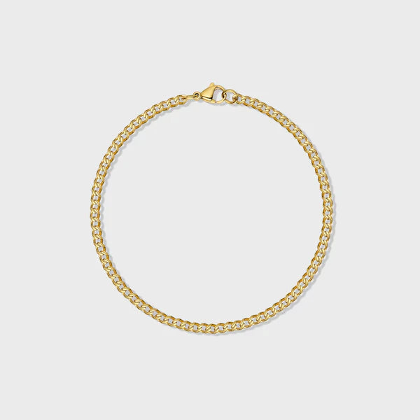 WOMEN'S MICRO CUBAN BRACELET (GOLD)