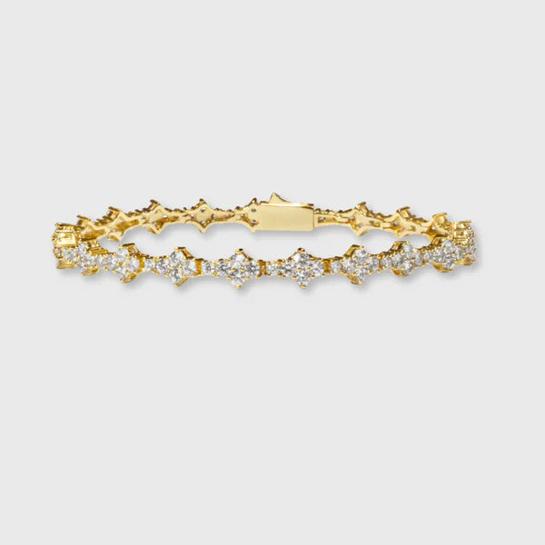 HONEYCOMB TENNIS BRACELET (GOLD) - 6.5MM