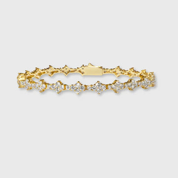HONEYCOMB TENNIS BRACELET (GOLD) - 6.5MM