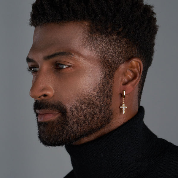 CROSS EARRINGS (GOLD)