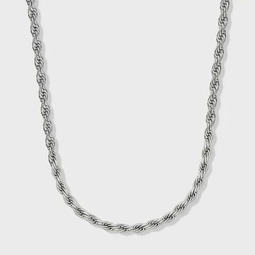 WOMEN'S ROPE CHAIN (SILVER) - 4MM