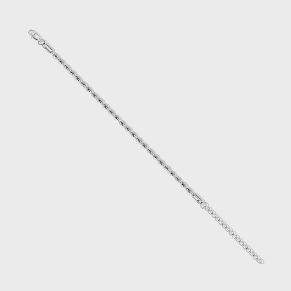 ROPE BRACELET (SILVER) - 4MM